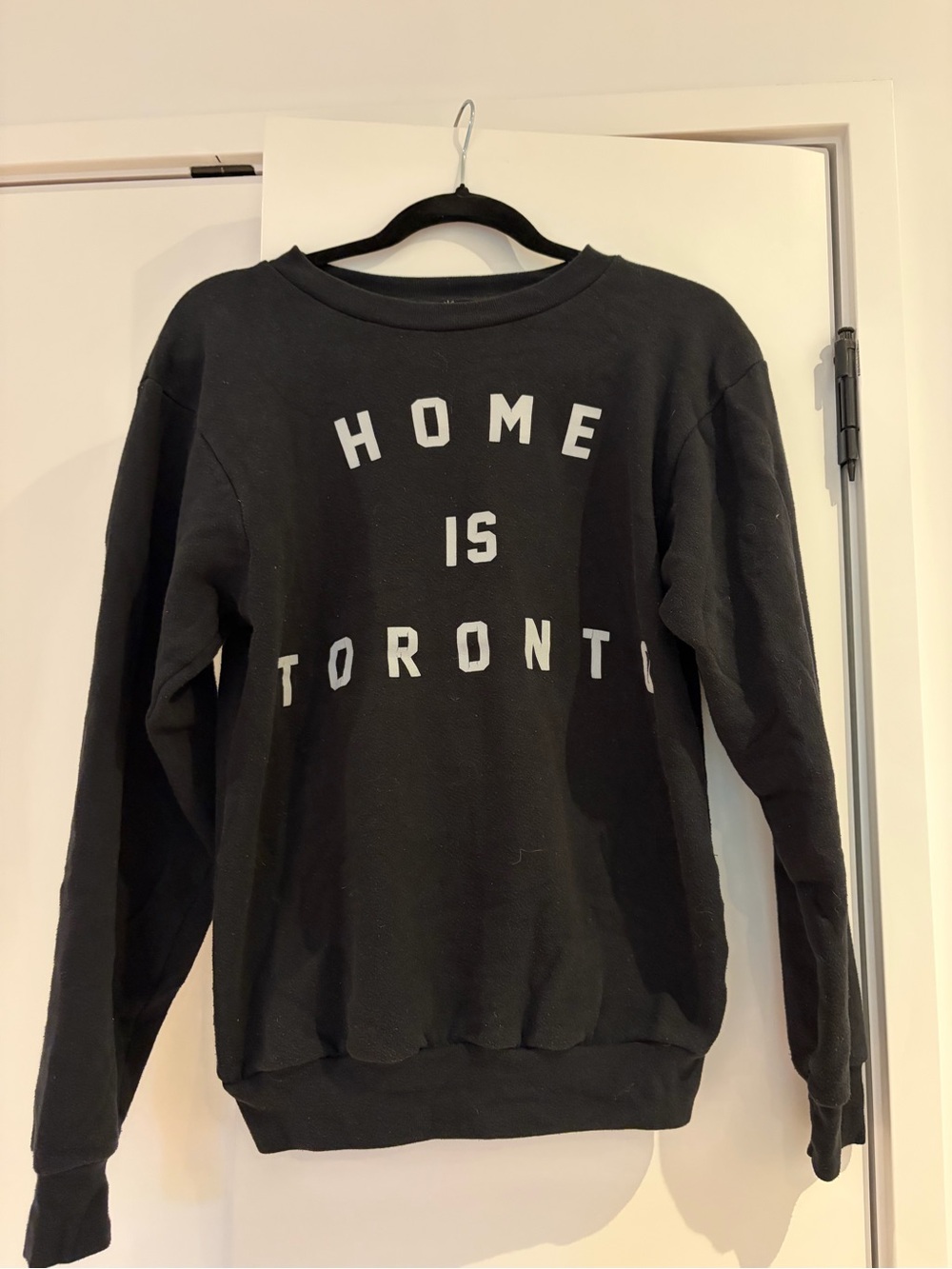 HOME IS TORONTO Black Graphic Crewneck Sweatshirt
